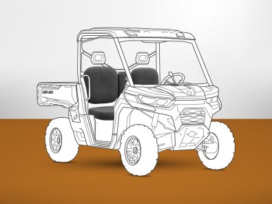 Armadillo Can-Am Defender Standard seat cover silhouette