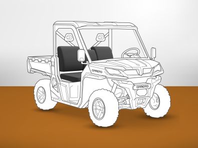 Armadillo CF Moto UForce 1000 canvas seat cover silhouette