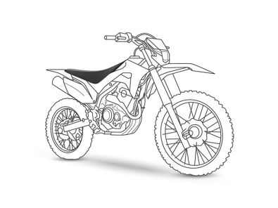 Armadillo Honda CRF 250F seat cover silhouette