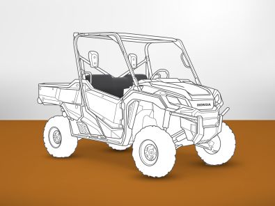 Armadillo Honda Pioneer 1000 seat cover silhouette