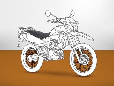 Armadillo Honda XR150L seat cover silhouette