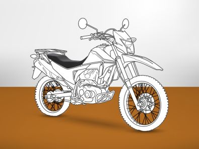 Armadillo Honda XR190CT seat cover silhouette