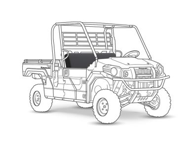 Armadillo Kawasaki Mule Pro DX seat cover silhouette