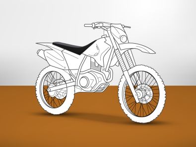 Armadillo Yamaha TTR230 seat cover silhouette