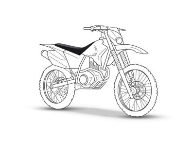 Armadillo Yamaha TTR230 seat cover silhouette