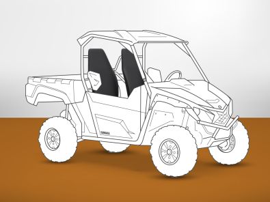 Armadillo Yamaha Wolverine seat cover silhouette